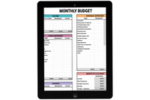Load image into Gallery viewer, Easy Budget Spreadsheet