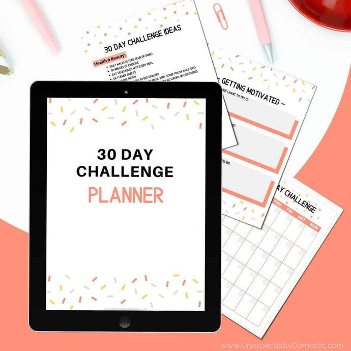30 day challenge planner