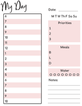 Load image into Gallery viewer, Organize My Day Planner Printable
