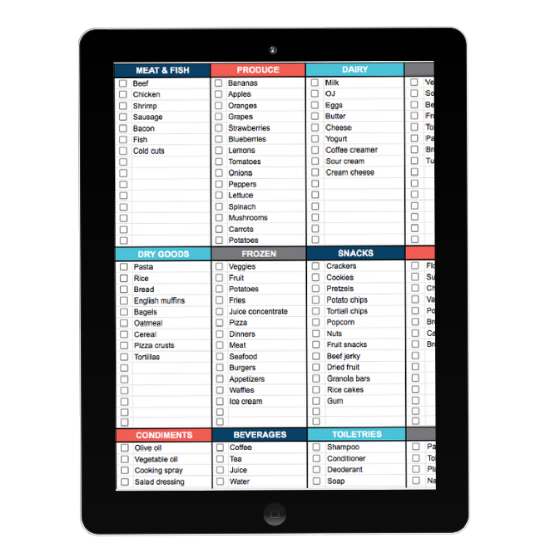 Food Spreadsheet Digital Meal Planning Made Easy (Spreadsheet) – Unexpectedly Domestic